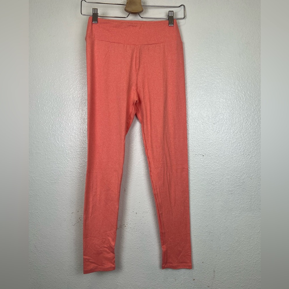NWOT LuLaRoe Leggings Beautiful Feather Coral/Orange Size OS